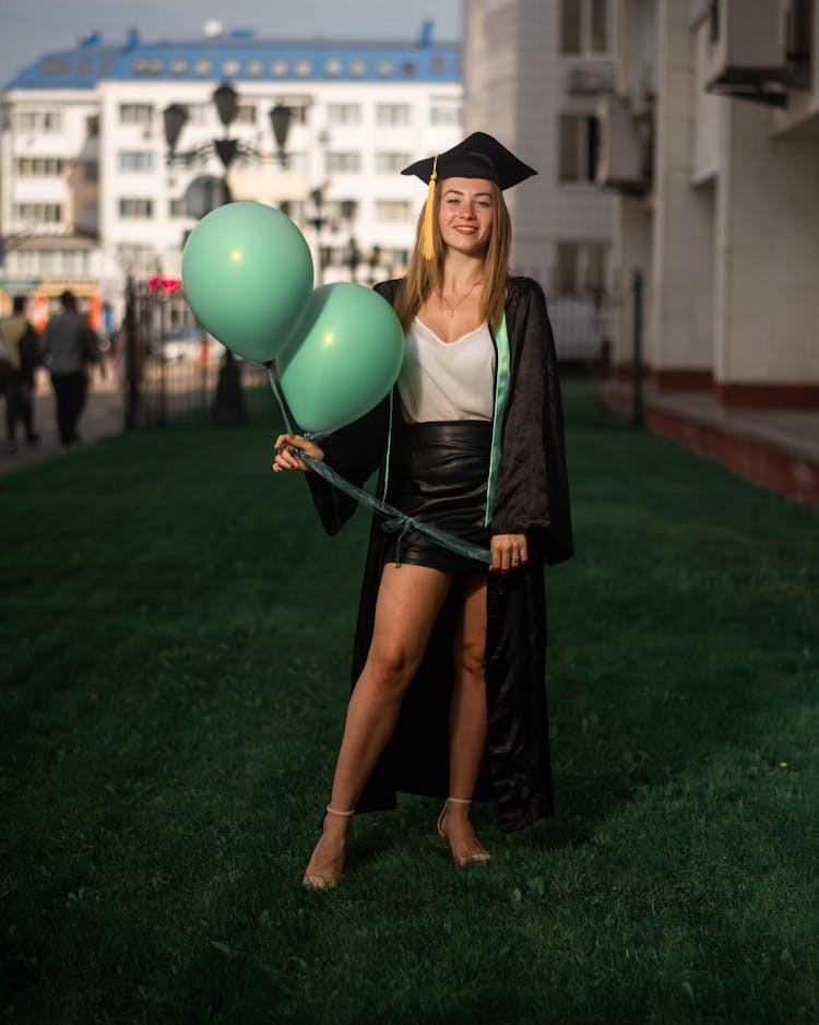 Woman Celebrating Graduation