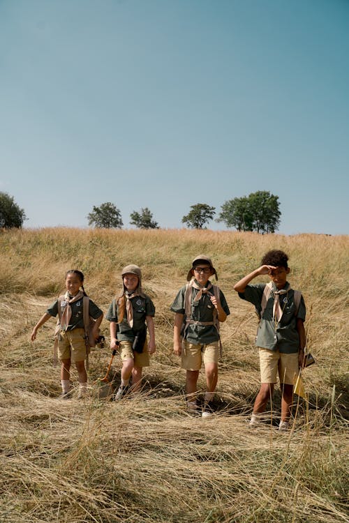 A Group of Kids Scouting
