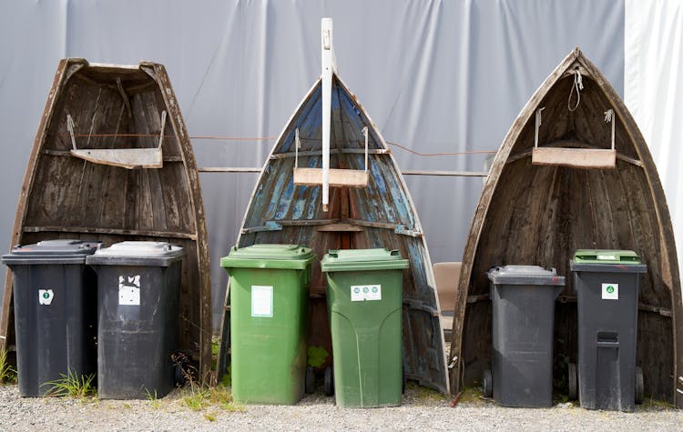 Garbage Bins Under Roofs 