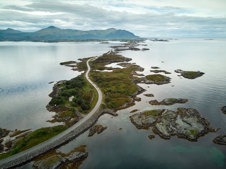 Aerial View Of The Atlantic Ocean Road