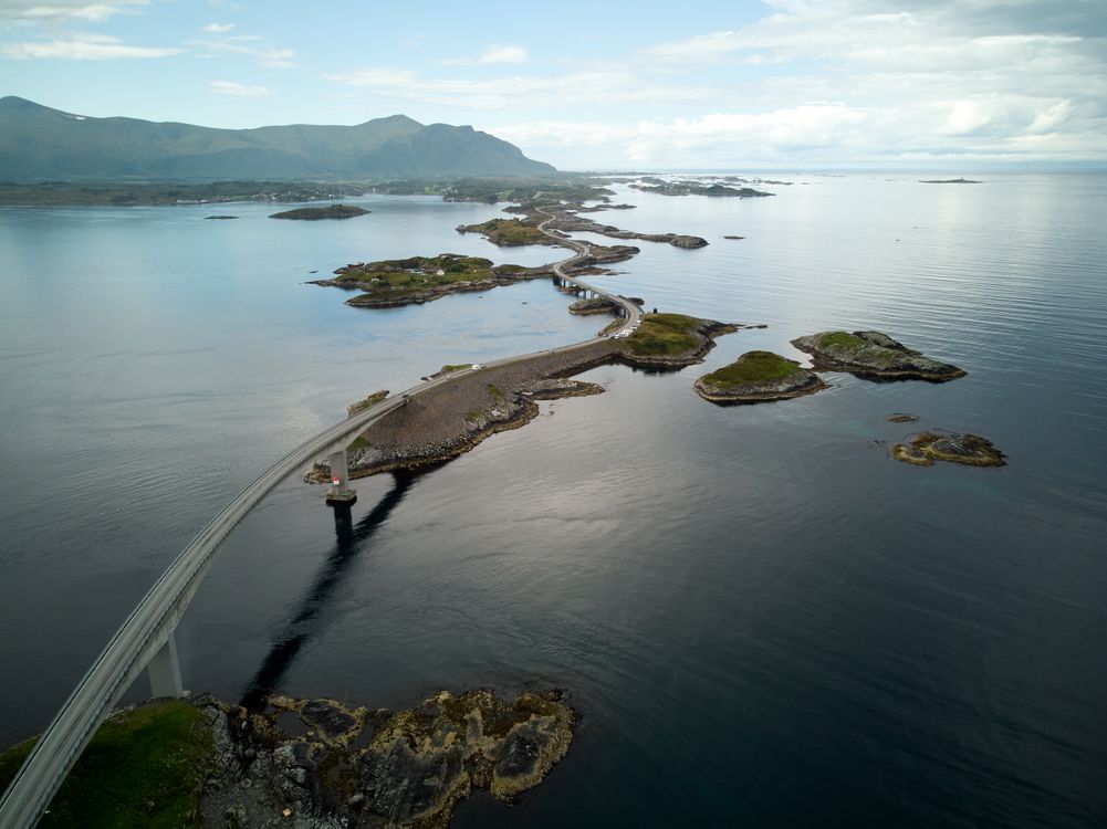Aerial View Of Bridge Connecting Small Islands Free Stock Photo Aerial View Of Bridge Connecting Small Islands Free Stock Photo