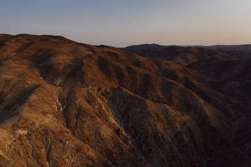 Dry Mountains During Sunset