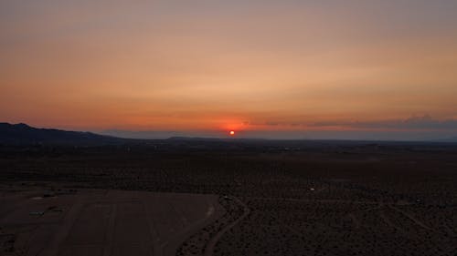 Sky at Sunset over a Desert