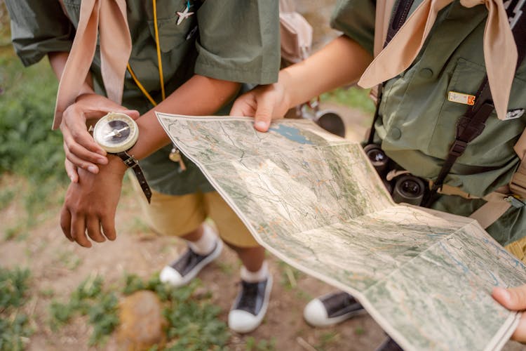 Scouts With A Map And A Compass