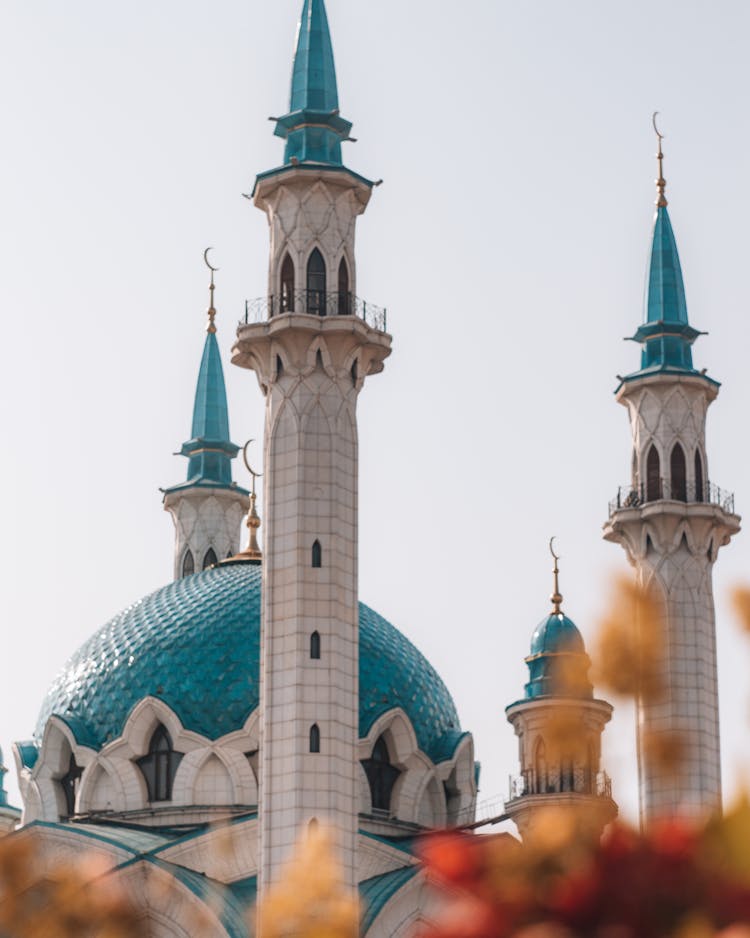 Dome And Towers Of The Kul Sharif Mosque, Kazan Kremlin, Russia 