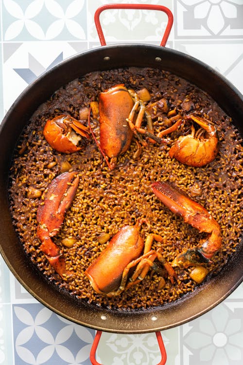 Foto profissional grátis de caranguejos, fotografia de alimentos, paella