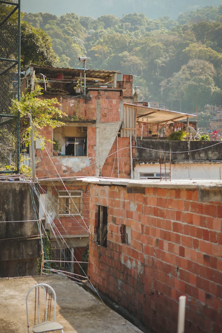 
Brick Buildings In A City