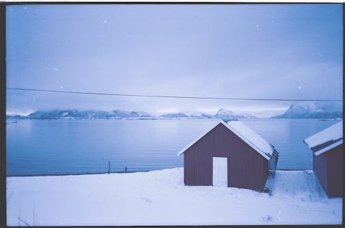 Immagine gratuita di casa di legno, coperto di neve, freddo