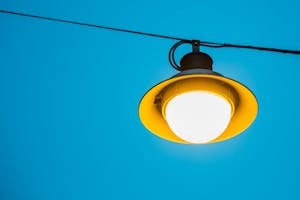 Yellow and Black Light Fixture