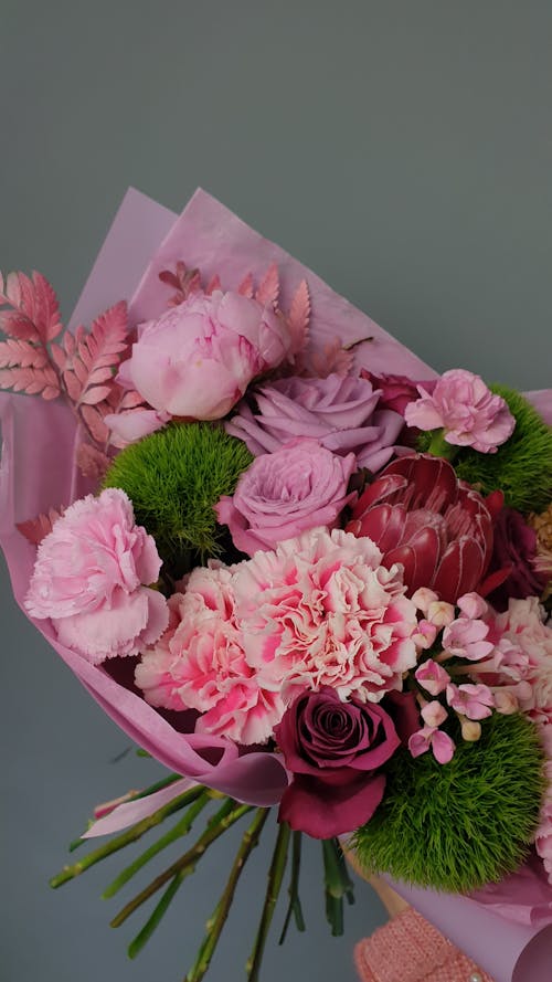 Free Pink Bouquet of Flowers Stock Photo