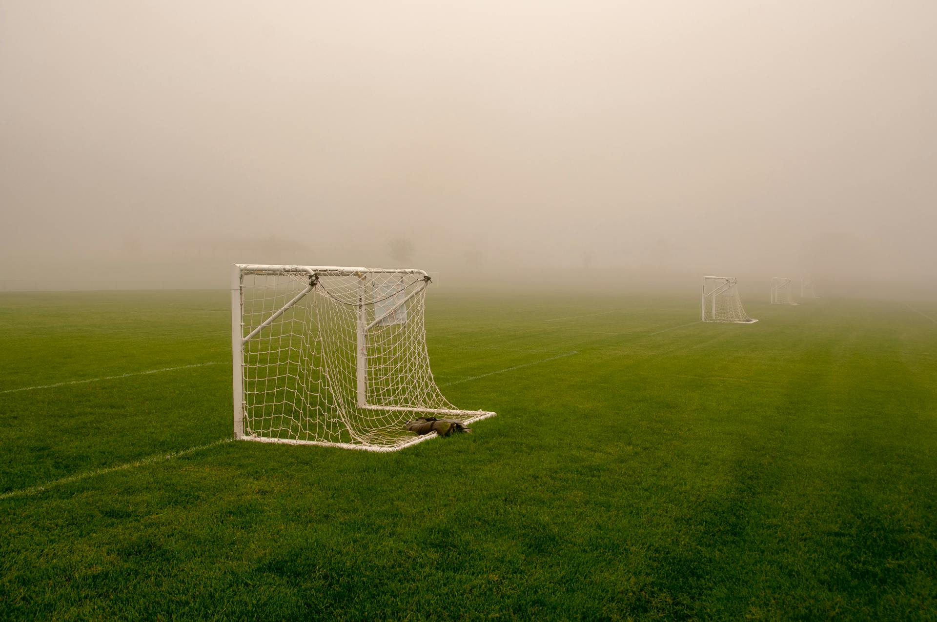 Soccer Goal on Football Stadium