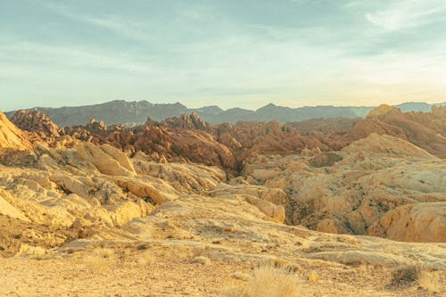 Dry Rocky Mountains Under the Sky