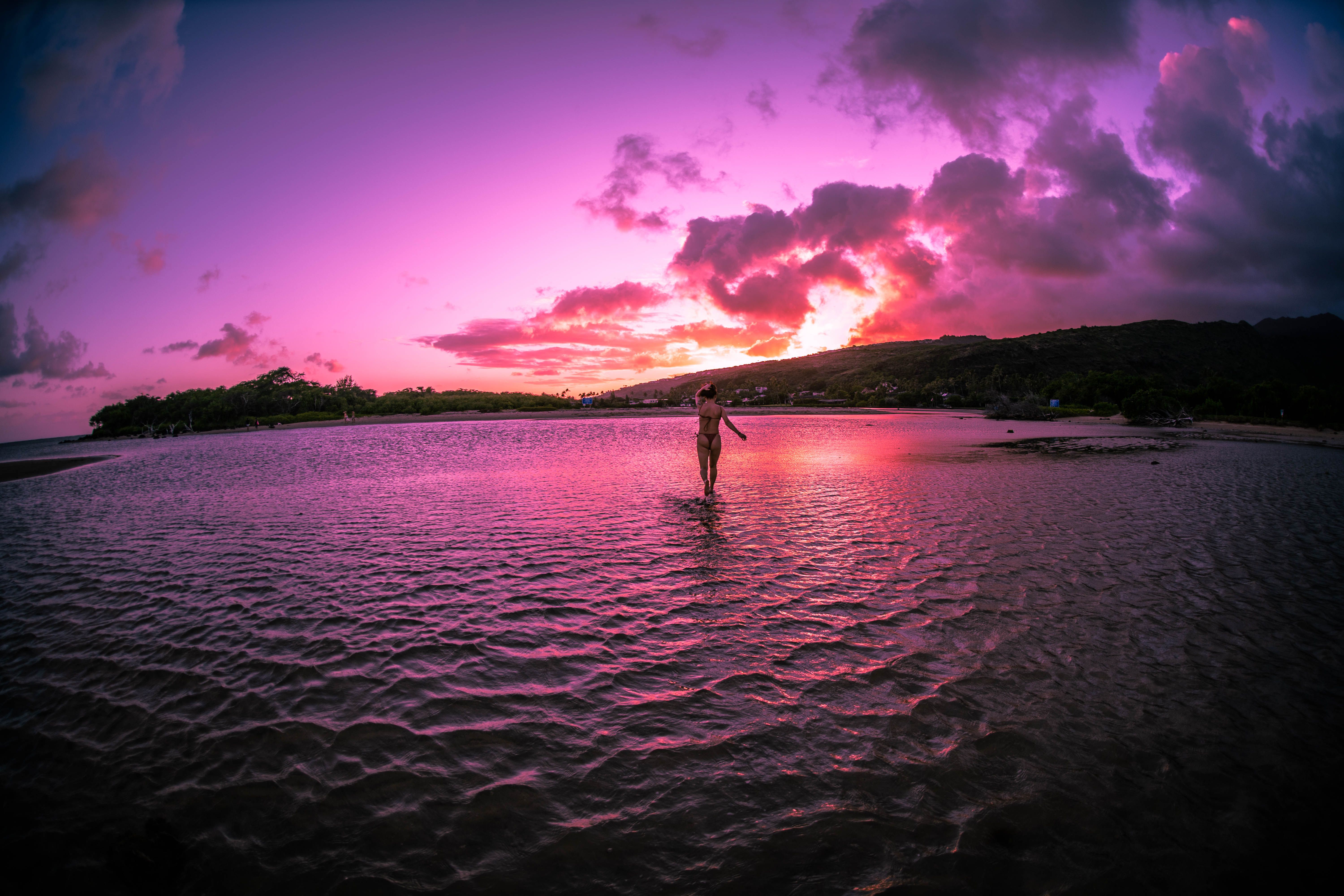 Woman in Bikini Walking on Beach · Free Stock Photo