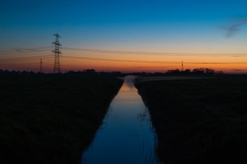 Body of Water Surrounded by Grass