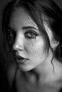 Grayscale Photo of Womans Face