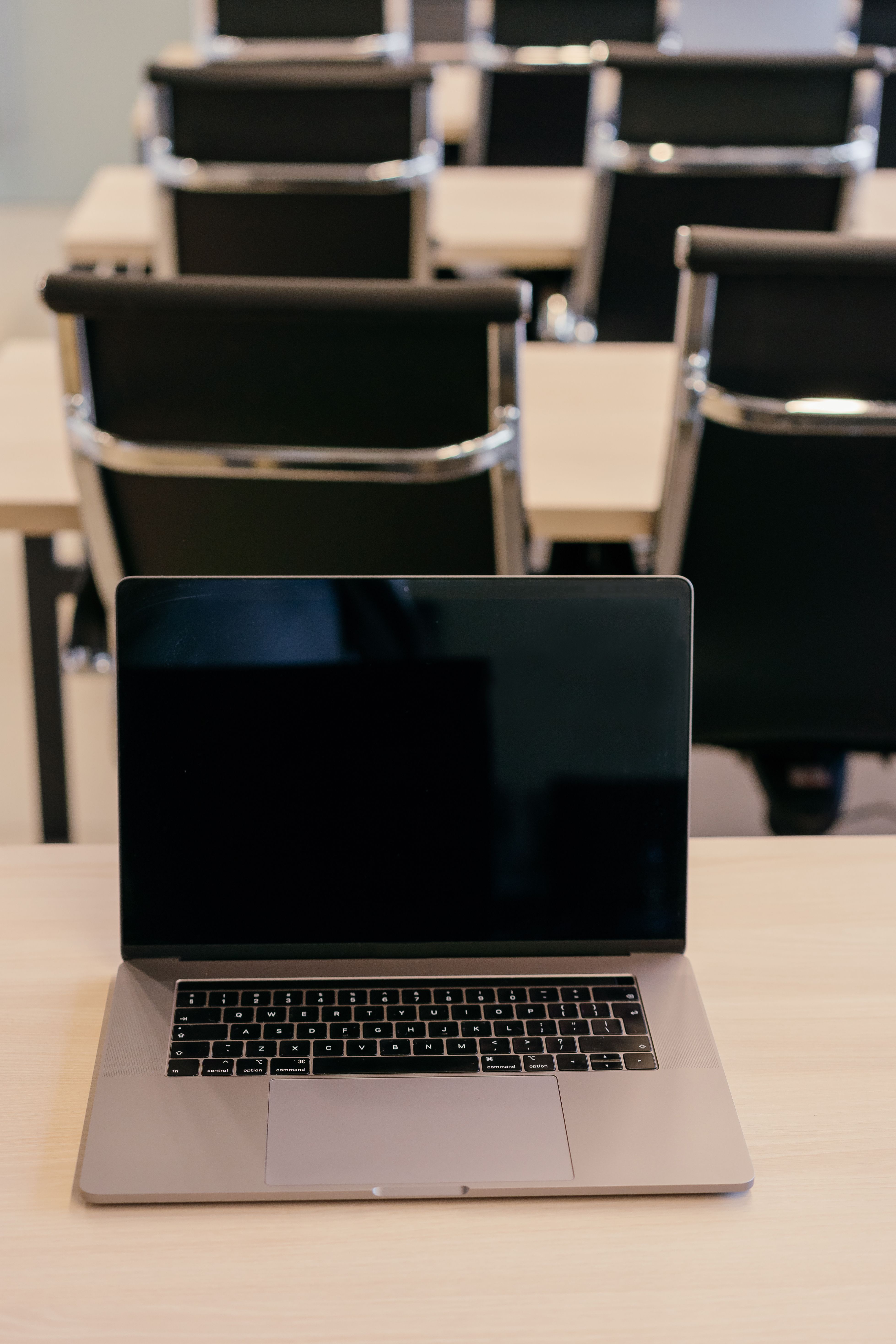 A Laptop Over a Wooden Table · Free Stock Photo
