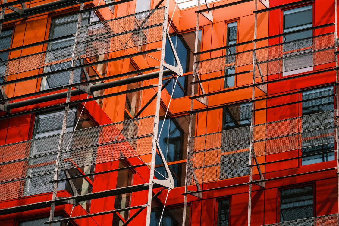 Building Color Orange Exterior Design of an Orange Building · Free Stock Photo