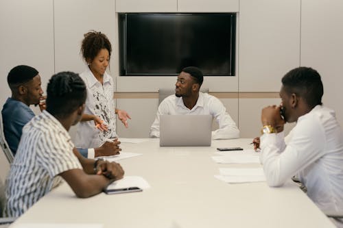 Free Coworkers Brainstorming Together  Stock Photo