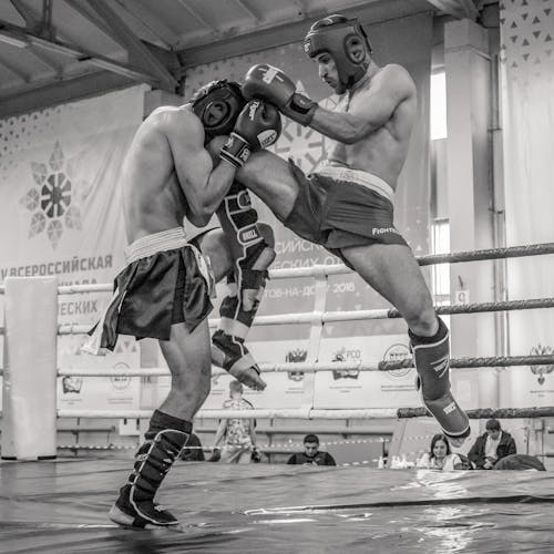 Gratis Rivales Luchando En El Ring Foto de stock