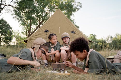 Kids at a Campsite