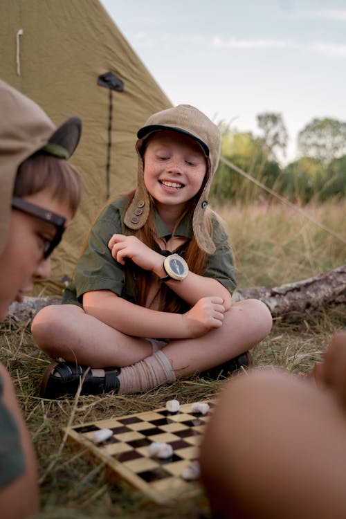 Kids Playing Checkers