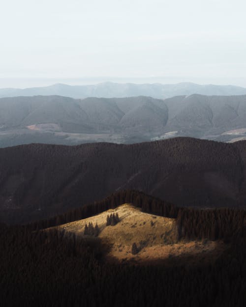 Brown Land on Mountain Peak