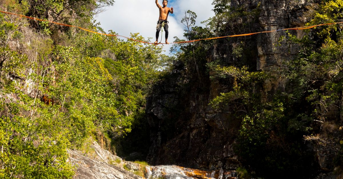 Balance In Rope A Man Balancing on the Rope · Free Stock Photo