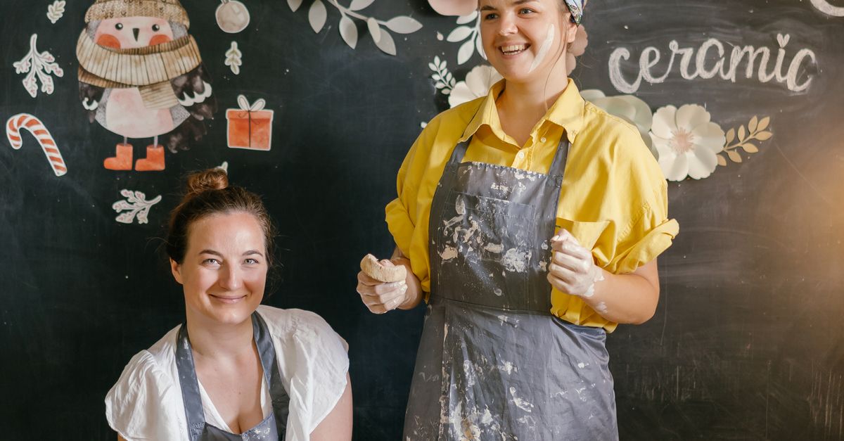 Ladies Making Women Making Pots · Free Stock Photo