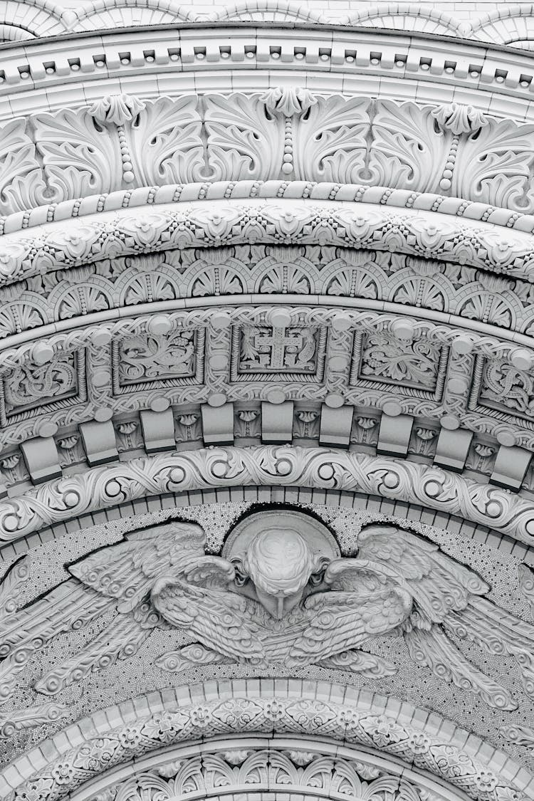 Close-up Of A Relief On An Arch 