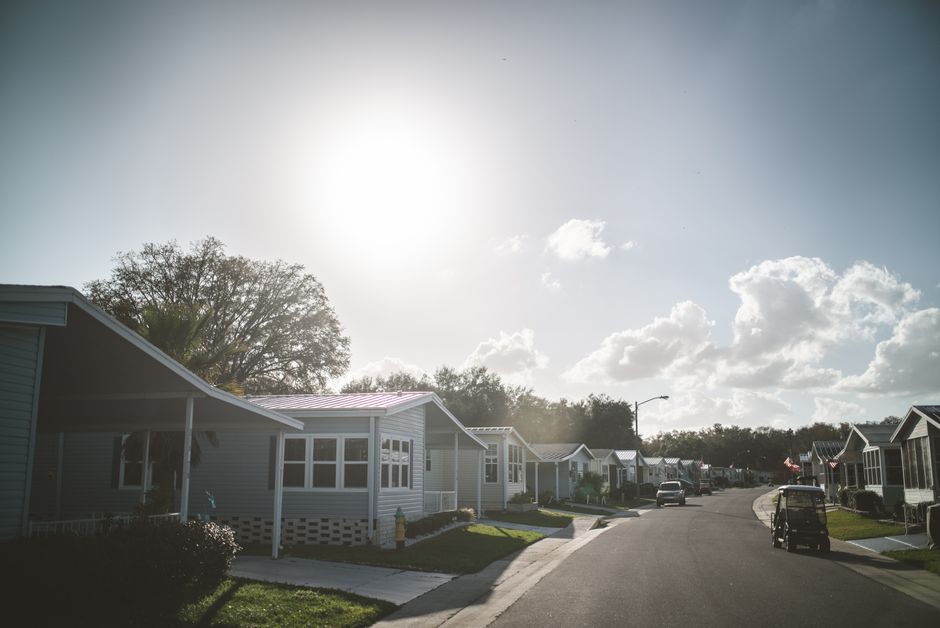 modern manufactured home neighborhood in an active adult community modern manufactured home neighborhood in an active adult community