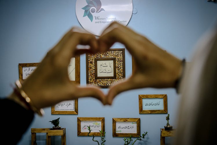 Frames With Arabic Script On Wall