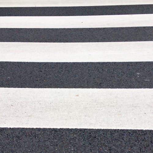 White and Gray Pedestrian Line