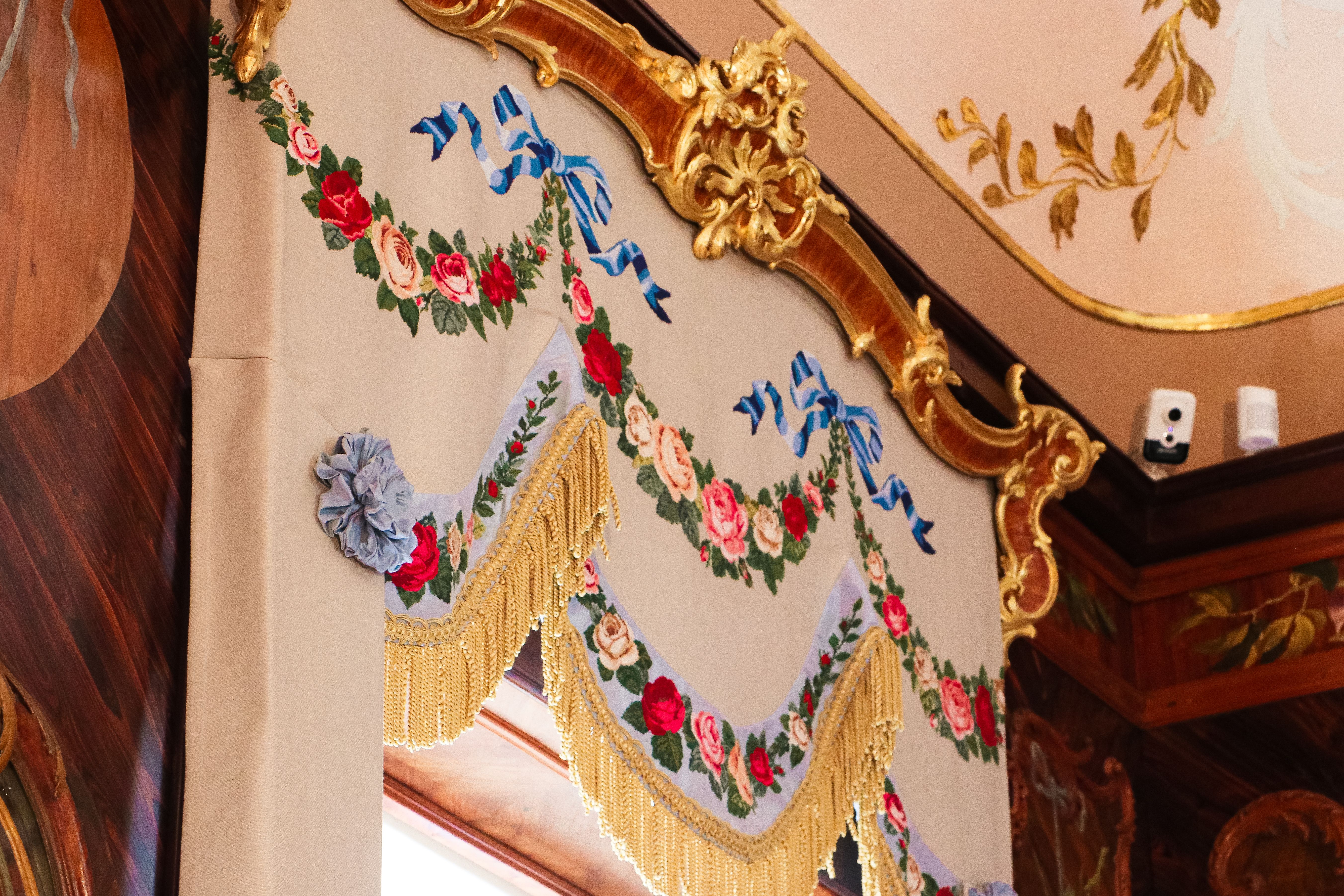 Gold Embossed Curtains
