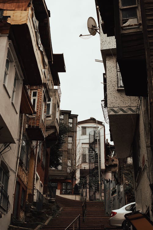 Staircase in Between Buildings