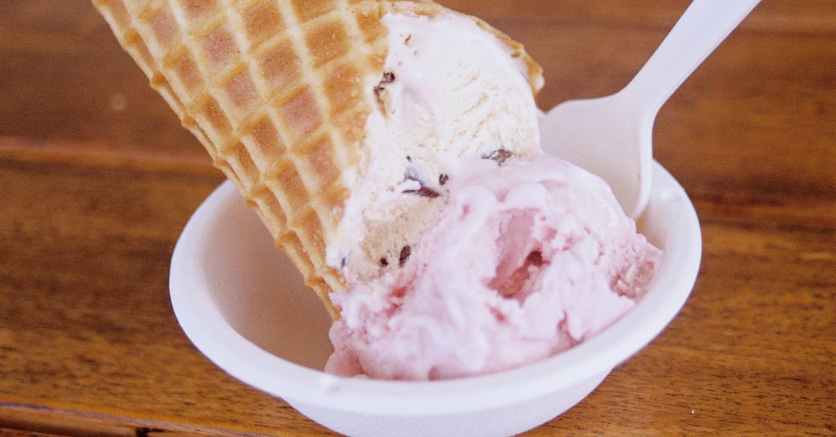 three bowls of homemade cottage cheese ice cream in different flavors