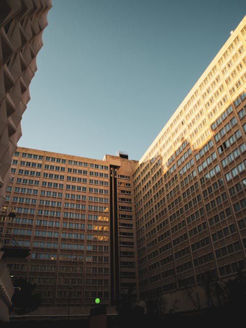 Concrete Building with Glass Windows 