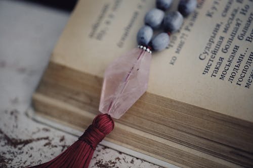 Free Handmade bookmark made of beads Stock Photo