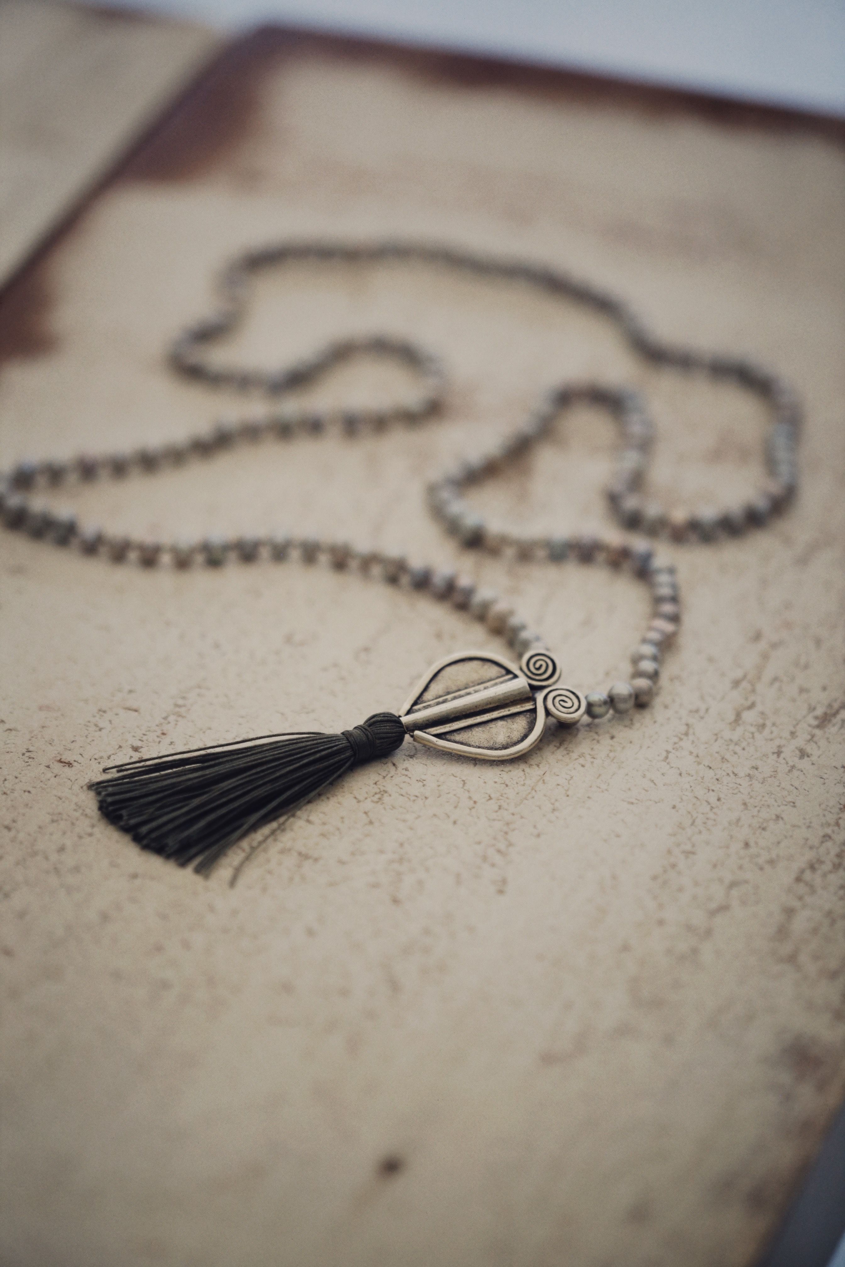 Boho layered beaded necklace