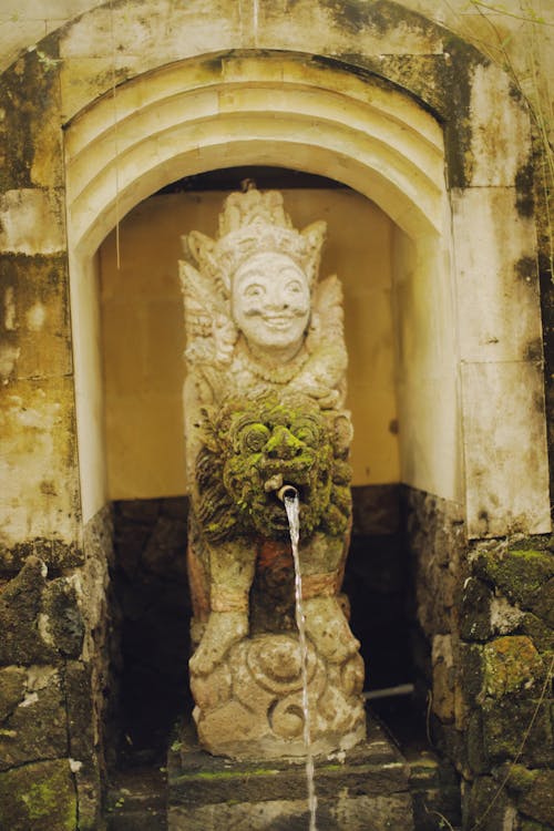 Ancient Sculpture with Fountain