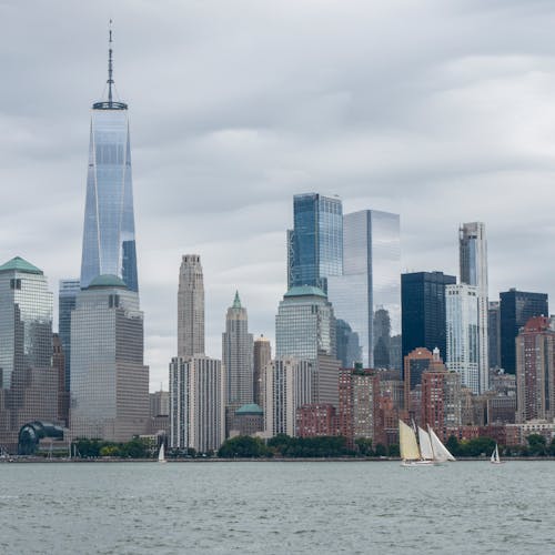 City of New York under a Cloudy Sky