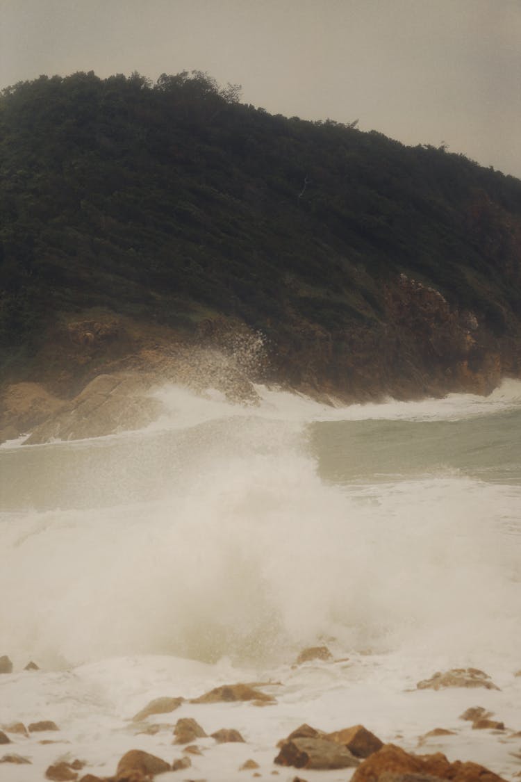 Wave Crashing On The Shore 