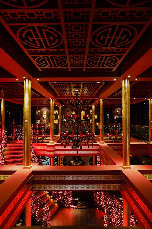Photos gratuites de architecture chinoise, colonnes, décoration d'intérieur