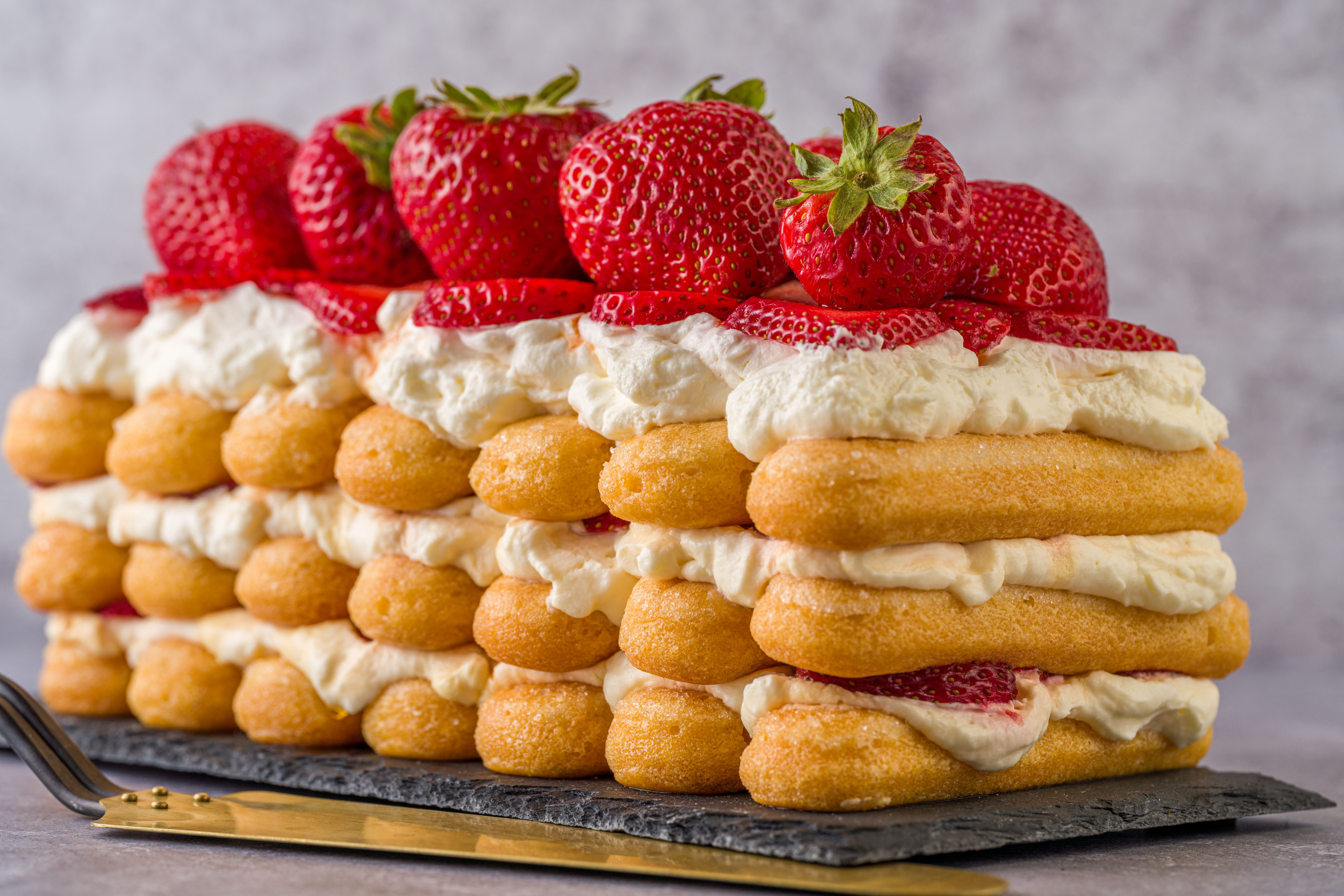 Toasted-Almond Tiramisu with a Berry Compote