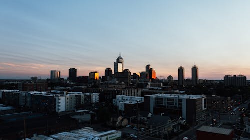 A Drone Shot of City Buildings