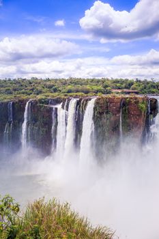 Breathtaking view of waterfalls at Paraje Garganta del Diablo, Jujuy, Argentina.