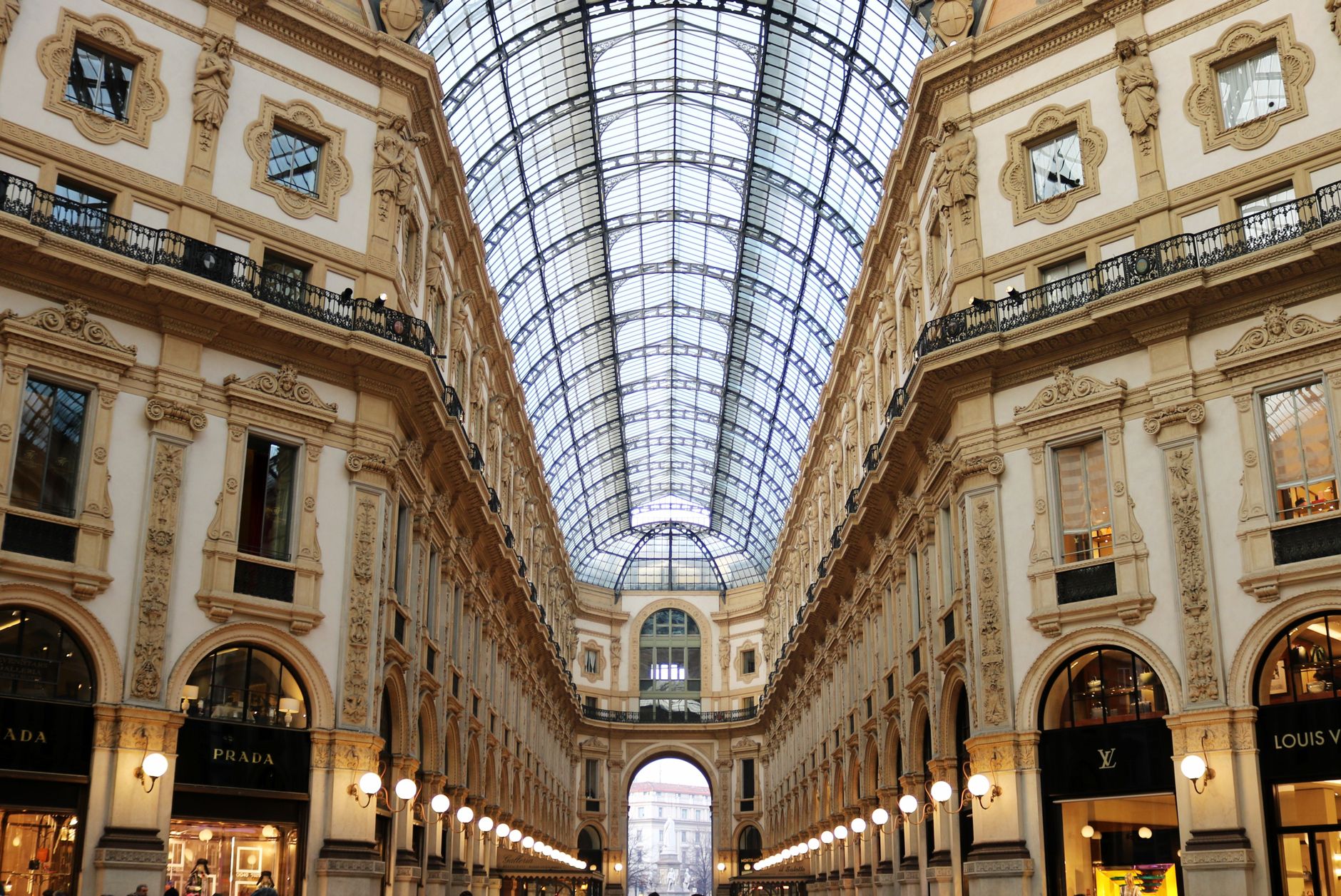 A Milan fashion atelier interior with luxury garments