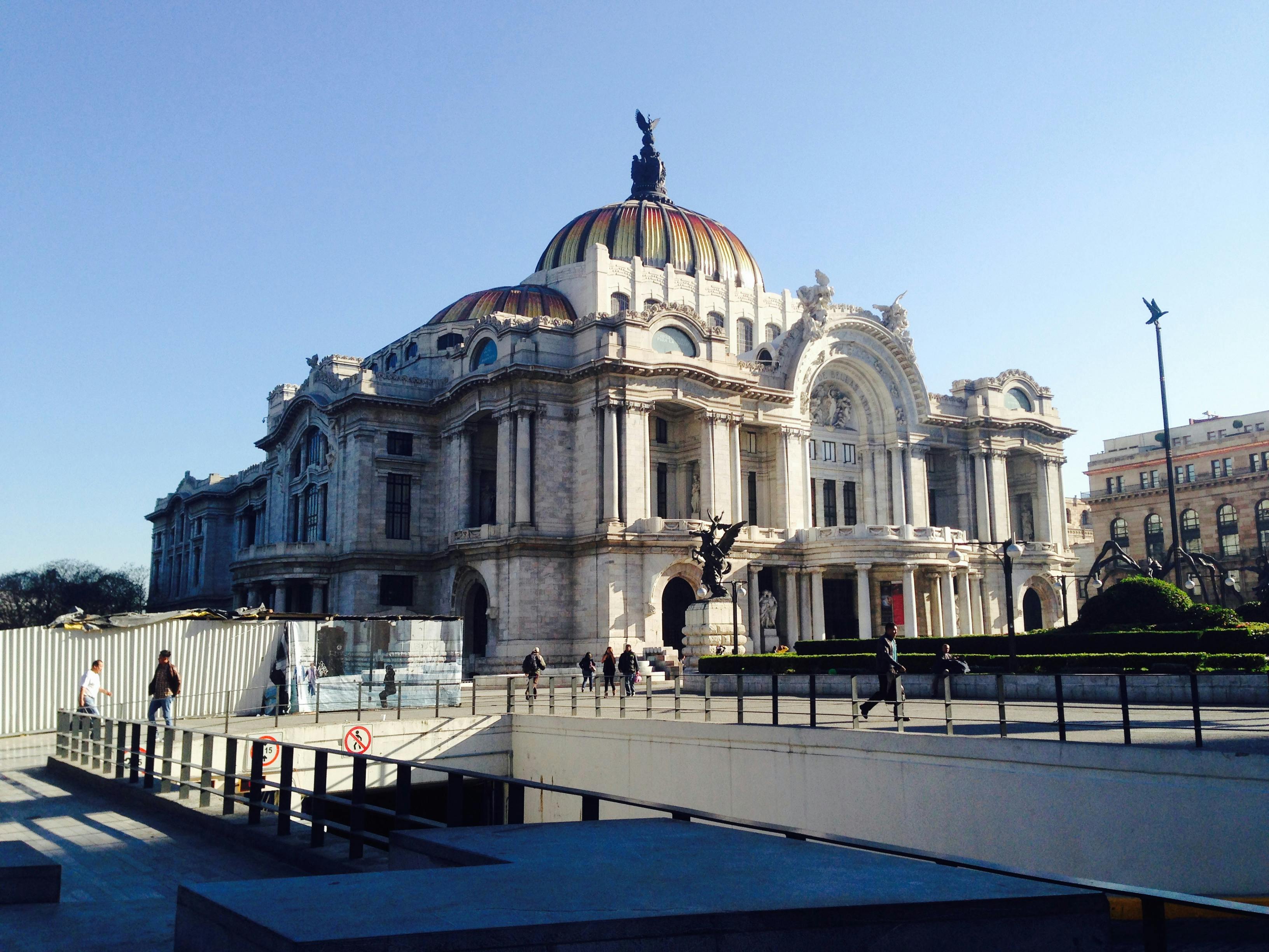 Iconic Palacio de Bellas Artes, a renowned landmark in Mexico City.