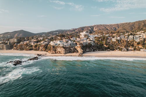 Free Drone Shot of a Beach  Stock Photo