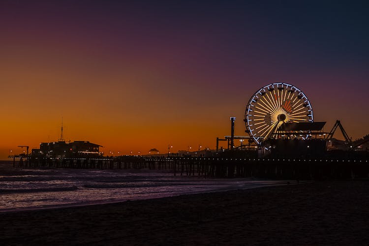 The Santa Monica Pier In California 