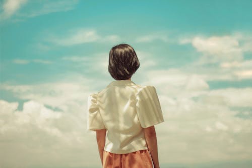 Back View of a Woman with Short Hair